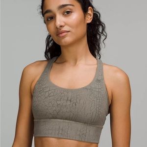 NEW: Lululemon Energy Bra Long Line - Thread Dye Rover Black